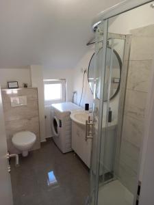 Koupelna v ubytování Apartman Melinda