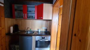 Kuchyň nebo kuchyňský kout v ubytování Ferienwohnung Hanne