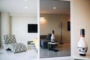 Χώρος καθιστικού στο LUXURY CONDO BEACHFRONT AMARA