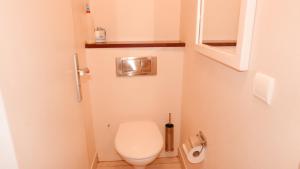 a small bathroom with a toilet in a room at STUDIO Coquillages&Crustacés in Le Gosier +7 photos