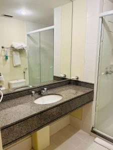 Koupelna v ubytování Flat Congonhas