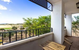 a balcony with a bench and a view at Nice Apartment In Sucina With Wifi in Sucina