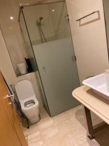 カサブランカにあるCosy Appartのバスルーム(トイレ、洗面台付)