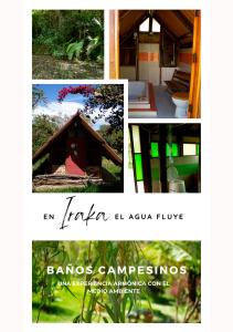 a collage of pictures of a home and a house at Estancia Iraka in Ráquira