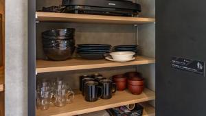 Dapur atau dapur kecil di WAT RESORT 焚火とサウナBBQandリゾートヴィラ 高山