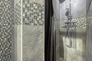 a shower with a glass door with a shower at Lovely & authentic Flat - Parc des Expos - Paris 15 in Paris