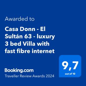 a screenshot of a cell phone with the text cancelled to casa dom el sal at Casa Donn - El Sultán 63 - luxury 3 bed Villa with fast fibre internet in Corralejo