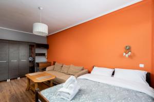 Lova arba lovos apgyvendinimo įstaigoje Zielona Nowa Huta Apartment