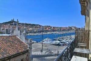 a view of a harbor with boats in the water at NOCNOC - Le Minot in Marseille