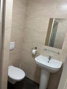 Koupelna v ubytování Hôtel Lyonnais