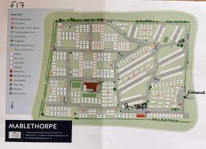 a map of the approximate site of a maliburide at F17 Rickardos Holiday Lets in Mablethorpe
