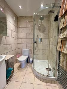 ロンドンにあるサン ガブリエルズ ロード ゲストハウスのバスルーム(シャワー、トイレ付)