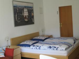 Postel nebo postele na pokoji v ubytování Schönes Appartement in ruhiger Lage