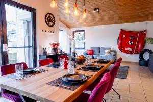 Posezení v ubytování Racing-Chalet (Ferienhaus)