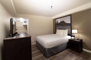 A bed or beds in a room at Super 8 by Wyndham Prince George