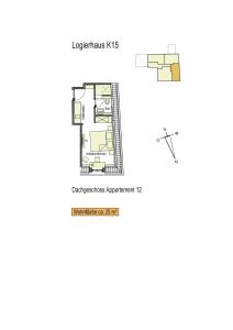a floor plan of the proposed redevelopment of the embassy of nigeria at Logierhaus K15 Appartement 12 in Borkum
