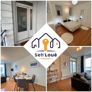 Le batelier Seh’loué في بليران: ملصق بأربعة صور لغرفة معيشة و منزل