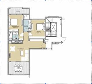 a floor plan of a house at Mangroovy Seafront condo - Great Kite Surfing in Hurghada