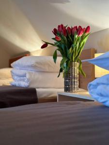מיטה או מיטות בחדר ב-Hotel Marislav