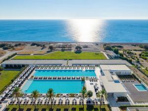 an overhead view of the pool at the oceanfront resort at Gennadi Grand Resort in Gennadi