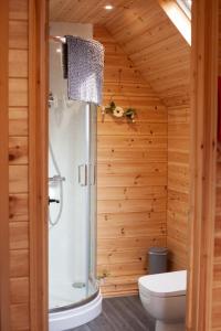 Bilik mandi di Wildflower Meadow Cabins