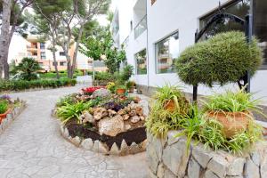 a garden in front of a building with plants at Petit Garden Hotel by Flacalco in Cala Ratjada