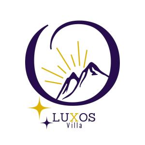 symbole d'une montagne et du soleil en cercle dans l'établissement Luxos Villa, à Ferizaj