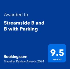 a screenshot of a text box with the words unavailable b and b with parking at Streamside B and B with Parking in Drom dhá Liag