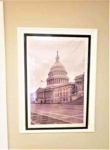 a picture of the united states capitol building at Grandeur Room in Washington DC in Washington, D.C.