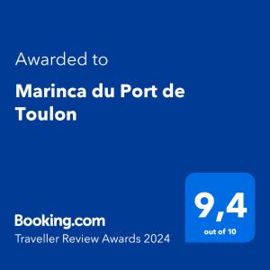 Marinca du Port de Toulon的证书、奖牌、标识或其他文件