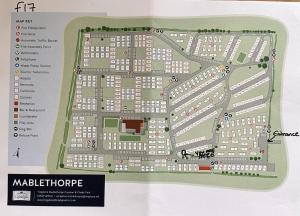 a map of the approximate site of a maliburide at F17 Rickardos Holiday Lets in Mablethorpe