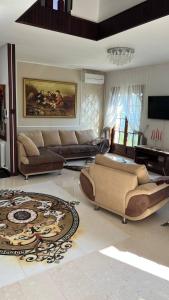 東吉墨林日的住宿－Villa Kulik，带沙发和地毯的客厅