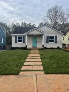 Bygningen som feriehuset ligger i