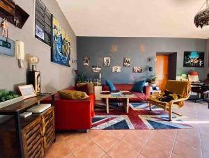 Зона вітальні в Guest Art Trastevere Station with AC