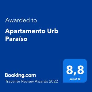 Сертифікат, нагорода, вивіска або інший документ, виставлений в Apartamento Urb Paraíso