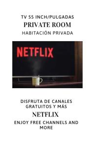 a picture of a tv screen with the words netflix at Casa Camacho in Oaxaca City