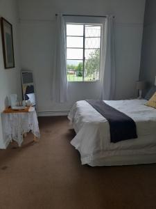 a bedroom with a large bed and a window at UNDERBERG INN in Underberg