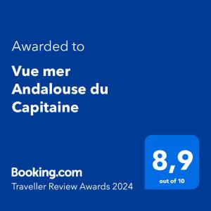 Una captura de pantalla de un celular con el texto actualizado a mer ambulanciace du car en Vue mer Andalouse du Capitaine, en Urville-Nacqueville