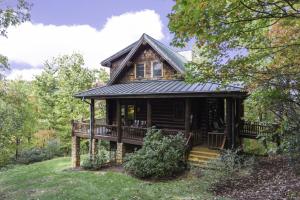 Κήπος έξω από το Black Mountain Log Cabin Secluded, Pet-friendly 3BD with Hot Tub & Views!