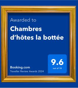 Chambres d’hôtes la bottée في Viéville-sous-les-Côtes: إطار صورة مع الكلمات الممنوحة للمسيح نيكولاس لا تورتوريك