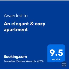 une capture d'écran d'un élément et un rendez-vous confortable sur un téléphone dans l'établissement An elegant & cozy apartment, à Amadora