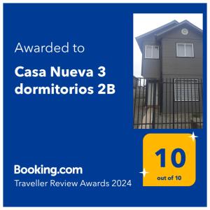 Načrt razporeditve prostorov v nastanitvi Casa Nueva 3 dormitorios 2B