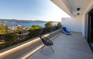 a balcony with a view of the water at Villa Delux View in Komarna