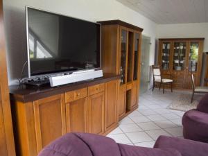 TV a/nebo společenská místnost v ubytování Holiday apartment Taunustraum in Hohenstein Hesse