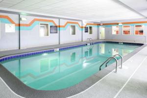 a large swimming pool in a building at Hampton Inn Jasper in Jasper