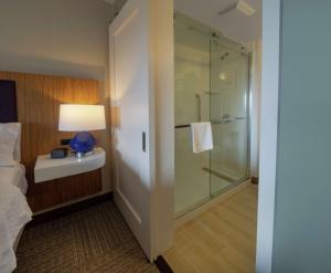 Voodi või voodid majutusasutuse Hampton Inn Hazleton toas