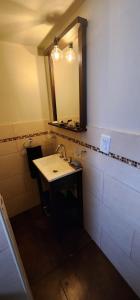 a bathroom with a sink and a mirror at La casa de Boris 1 in Ushuaia