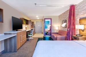 Home2 Suites By Hilton Grand Blanc Flint, Mi客房内的一张或多张床位