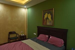 Postel nebo postele na pokoji v ubytování ART GREEN HOME