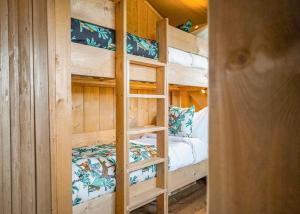 a couple of bunk beds in a room at Ladram Bay Holiday Park in Otterton